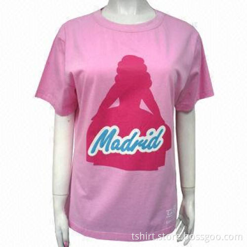 Puff printing t shirt, ladies garment